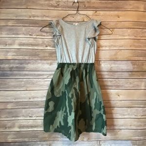 Crewcuts Girls Mixi Dress Gray Camo Size 10